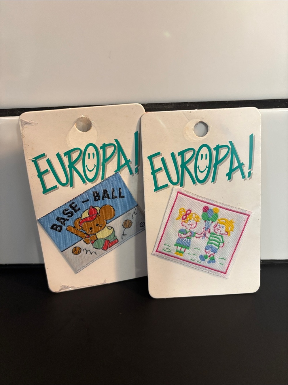 Vintage 80’s EUROPA! 2 Embroidered Sew-On Patches NWT